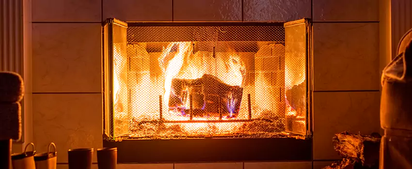 Mendota Hearth Landscape Fireplace Installation in Battle Creek, Michigan