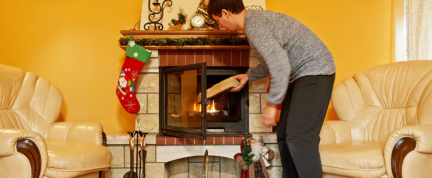 Rusted Metal Fireplace Restoration in Battle Creek, Michigan